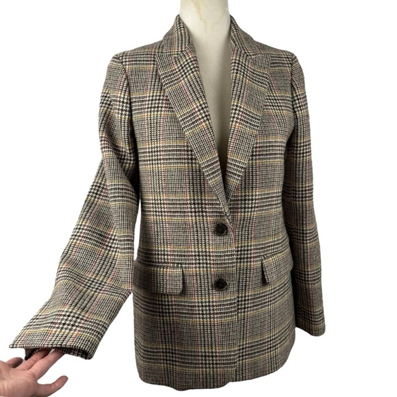 J.Crew Sommerset Blazer Houndstooth Wool Brown Academia Moon British Cloth 2 - Picture 6 of 16